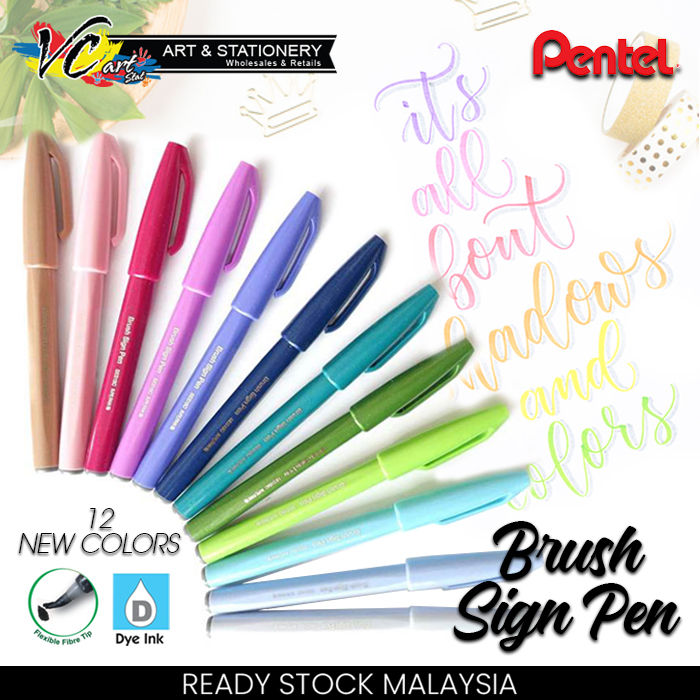 Pentel Fude Touch Brush Sign Pen Calligraphy Handwriting Soft Tip Art ...