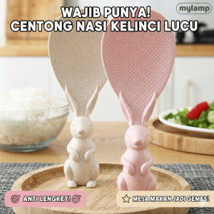 Sendok Nasi Motif Kelinci Desain Elegan Anti Lengket