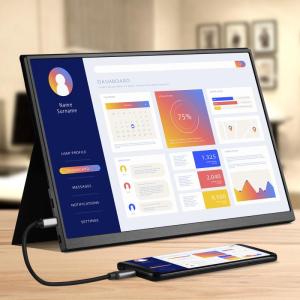 Eyoyo 13.3 inch 2K USB C Monitor IPS LCD Monitor 2560x1440 Laptop Second Display Screen for Computer Mac Phone Xbox Switch PS4 for Traveling Working Gaming