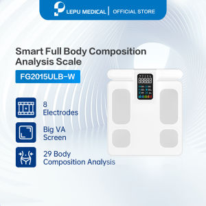 Ready Stock Lepu Model FG2015ULB Rechargeable Bluetooth 8 Electrodes Full Body Smart Weight Scale 29 Body Composition Metrics Home Gym