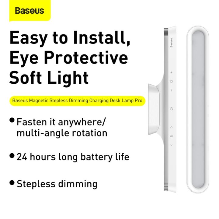 Baseus Magnetic Stepless Dimming Charging Desk Lamp Pro White Led Desk