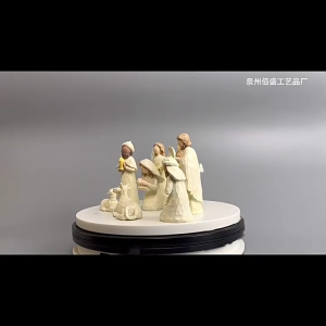 Elegant Resin Nativity Stable Set Symbolizing the Connection between Religion and Craftsmanship Perfect Christmas Gift