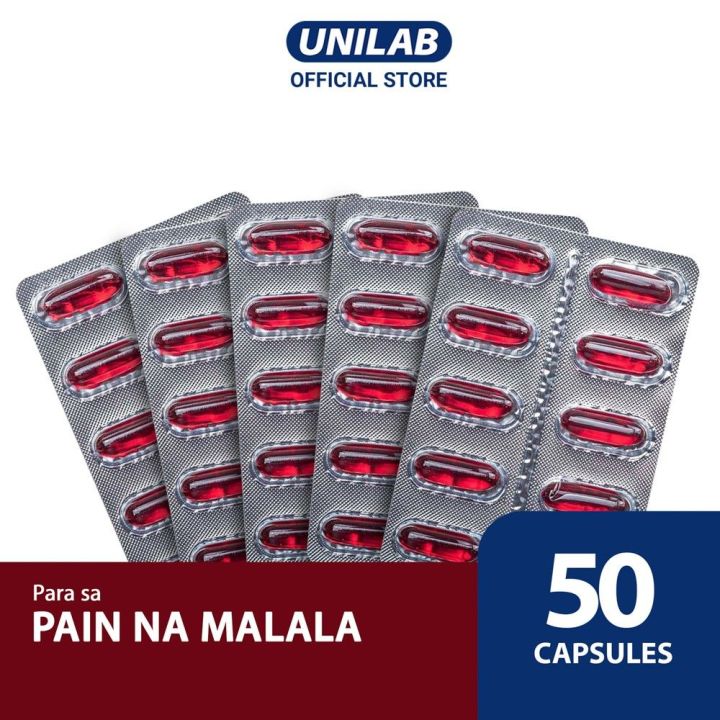 Unilab Medicol Advance 400 mg 50 Ibuprofen Capsules - For Fast Relief from Headache, Migraine, Toothache, Dysmenorrhea, Nerve Pain, and Body Pain