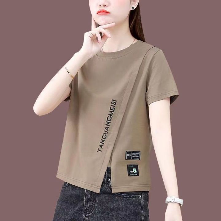 เสื้อผ้าเด็กผู้หญิงเกาหลีแขนสั้นเสื้อยืดผู้หญิงฤดูร้อนปี2022การออกแบบ ...