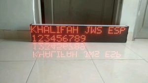 Jam Waktu Sholat Berwarna RGB 100x20 cm Setting oleh Wi-Fi