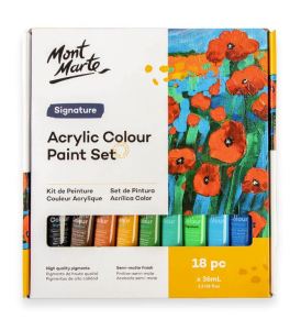 Mont Marte Signature Paint Set - Acrylic Paint 18pc /24pc x 36ml