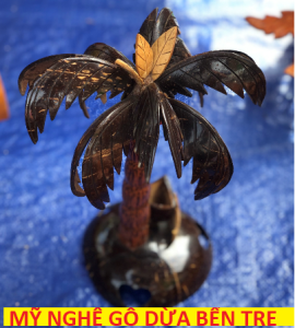 Có Video - Cây dừa làm từ gáo dừa trưng bàn làm việc trưng bàn học - HÀNG 1 - mỹ nghệ gỗ dừa bến tre - Danh Dua Shop