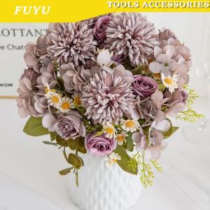FUYU 1PC Artificial Flowers Wedding Home Bedroom Decoration Bridal Bouquet Garden Fake Silk Chamomile