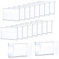 [JJM MALL] 50Pcs Clear Plastic Label Holder Price Tag, Shelf Label Clip Removable Label Holder for Storage Bins Basket Labels. 