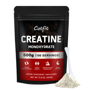 Bột Creatine Monohydrate nguyên chất không mùi vị Catfit giúp tăng trưởng cơ bắp tăng cường sức bền khi tập luyện cải thiện hiệu suất thể thao và rút ngắn thời gian phục hồi cơ bắp-500g