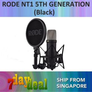 Rode NT1 5th Generation Cardioid Condenser XLR/USB Microphone (Black)
