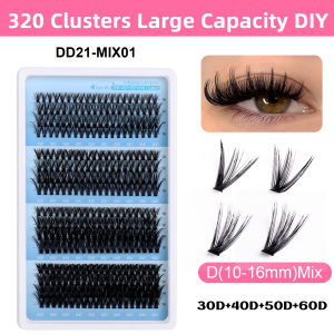 SUNYWILL Cluster Lashes with Glue & Tweezer Individual False Eyelashes Extension High-capacity Eyelash DIY at Home Easy For Beginners