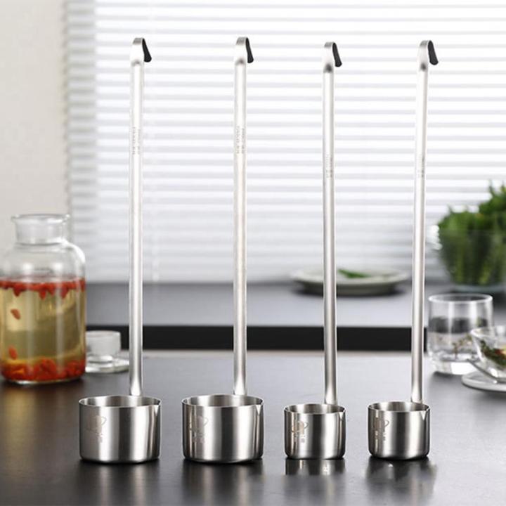 Stainless Steel Wine Dipper, Soup Ladle With Long Handle, Beer Pouring Ladle With Hook Small Ladle For Serving Easy To Measuring And Storage Perfect For Stirring, Serving Soups And Wine 4.23oz