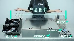 Large Capacity Stainless Steel Fryer Single And Dual Deep Fryers With Timing Electric Stainless Steel Deep Oil Fryer With Filter
