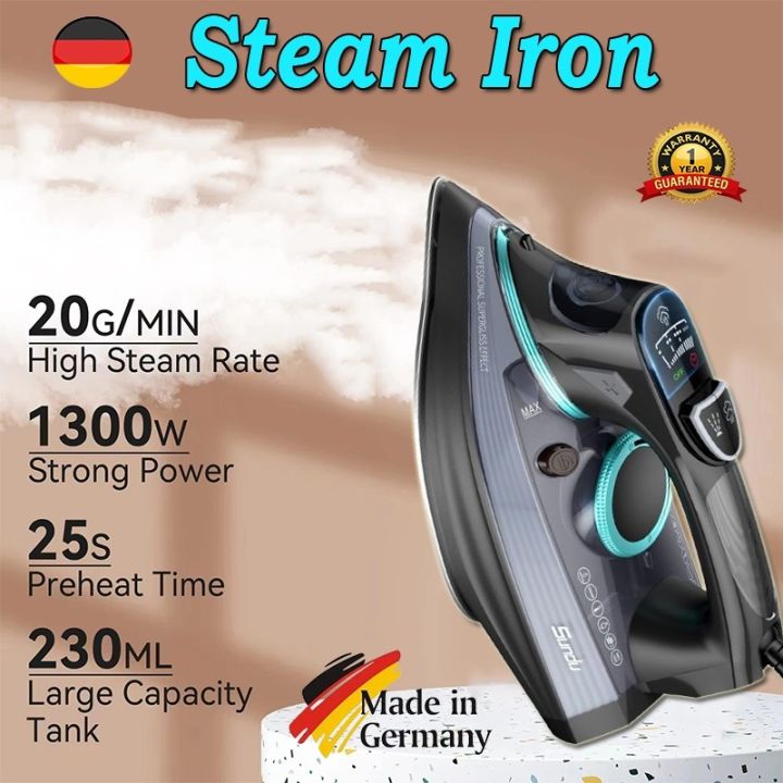 Made In Germany Steam Iron Portable Iron For Clothes 1600W flat iron