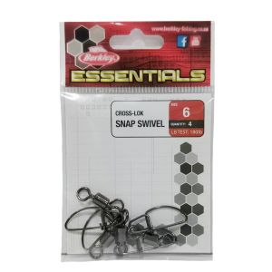 BERKLEY ESSENTIALS CROSS-LOK SNAP SWIVEL