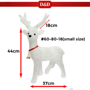 D&D LED Crystal Reindeer Christmas Standing Silhouette Cool White Acrylic Decor