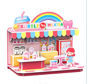 [MY STOCK]3D Craft Puzzle DIY Doll House Jigsaw Handmade Assembly Bedroom Kitchen Pretend Toys-152c4c8b
