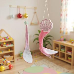 Salime Girls Mermaid Wigs Hairpins Ponytail Kids Rainbow Hair Clip Hair Extension Colorful Wig Twist Braider Hair Accessories