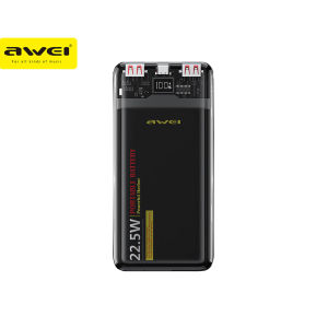 Awei P24K 10000mAh Portable Powerbank 22.5W Fast Charge Long Battery Life LED Power Display Quick Charging