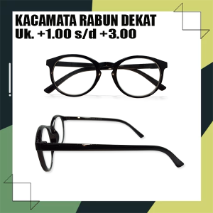Kacamata Baca Rabun Dekat (plus) Cocok Untuk Pria Wanita Ready Ukuran +1.00 s/d +3.00 Bentuk Oval Lonjong Hitam Lensa Bening FLASH SALE