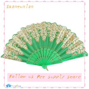 🎁【Special price】🎁Sha พัดลูกไม้แบบพับได้สไตล์วินเทจพัดพัดแบบมือจับพัดพัดสำหรับงานเต้นรำจีนอุปกรณ์ประกอบฉากงานแต่งงานงานเลี้ยงเครื่องประดับงานฝีมือของขวัญ