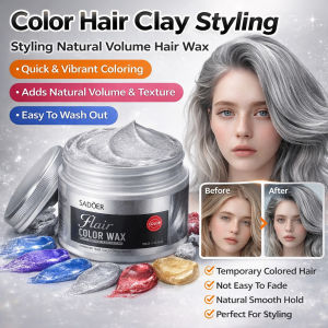 Color Hair Wax Long-Lasting Styling Wax Temporary Hair Color Mud for Voluminous Look