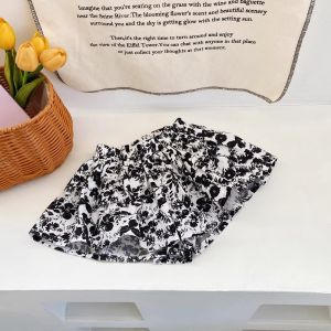 🌺🌸กระโปรงกางเกงเด็กหญิงลายดอกไม้พิมพ์ลายน่ารัก🌸 กางเกงขาสั้นพับจีบ🩳 ซัมเมอร์2025ใหม่ล่าสุด ผ้าเบาสบาย👗