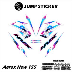 Stiker striping aerox conected - new grafis variasi 03