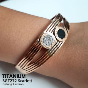 Gelang Wanita Titanium Ori Scarlett Keren Elegan Awet Anti Luntur Perhiasan Fashion Imprt Premium bgt272