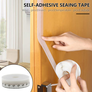 Calistouk 1M Self Adhesive Door Sealing Strips Window Silicone Draft Stopper Wind Dustproof Sound Insulation Tools