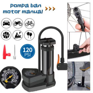 COD Dengan Barometer Pompa Ban Motor Manual Pompa Sepeda Ban Motor Dan Sepeda Portabel Mini Ban Bicycle Pompa Ban Sepeda Angin Tangan Manual Motor Manual Hand Pump Dengan Tabung Manual Hidrolik Bicycle Pump Pompa Ban Motor Injak Kaki Pompa Injak Ban Moto