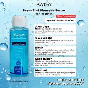 PAKET SUPER HEMAT AWDAY SHAMPOO & HAIRCREAM CONDITIONER BPOM / shampo awday / awday shampo / awday condi
