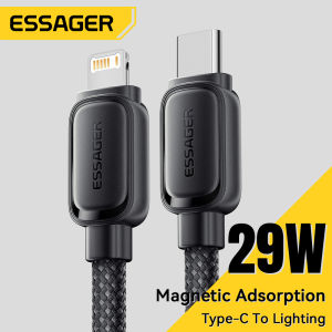 Essager PD 29W Type-C to Lightning Cable USB 2.0 480Mbps Data Transfer Fast Charging Lightning Cable for iPhone 14 13 12 11 Pro Max Xs Plus iPad Macbook