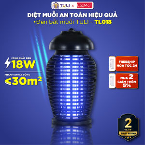Đèn bắt muỗi TULI TL018 Công suất 18W Sử dụng ngoài trời sân vườn An Toàn Hiệu quả 95% BH 24 Tháng