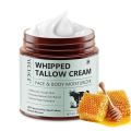 Whipped Beef Tallow for Skin, Organic Face Moisturizer with Grass Fed Beef Tallow & Raw Honey, Deeply Moisturizes Face & Body, Reduces Skin Irritation and Sensitivity, 4.2 Oz. 