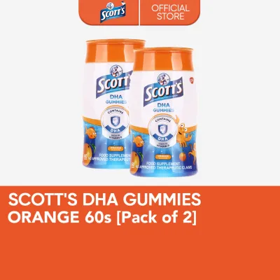 Scotts DHA Gummies Orange Flavour 60s (Pack of 2)