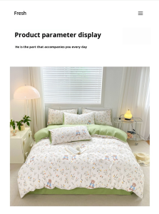 Bed fourpiece set double washed cotton Bed fourpiece set double set