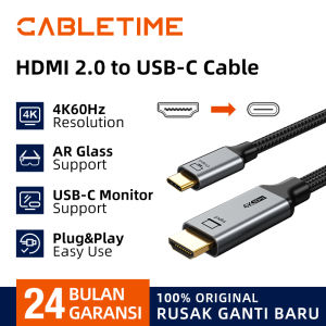 CABLETIME HDMI to USB C Converter 4K60Hz w/ Power