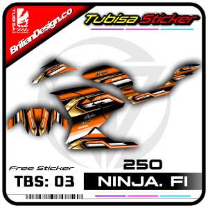 Sticker Striping Variasi Ninja 250 FI - Stiker Striping Motor Kawasaki Ninja 250 FI. TBS.SF.03
