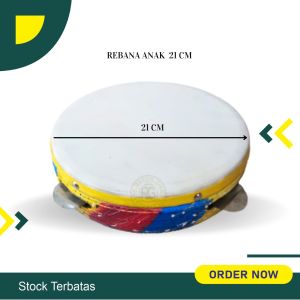 Rebana Hadroh Anak mainan ukuran 21cm kotek kopang kincring kecimpring tradisional alat tari