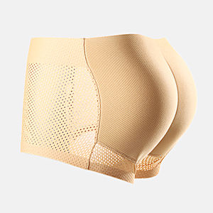 Mens Padded Underwear Boxer Enlarge Butt Push Up Underpants Antibacterial Latex Panties Male Trunks Fake Ass