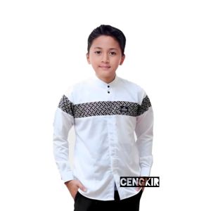Koko Pria Couple Ayah dan Anak Laki Laki 1 2 - 12 15 Tahun Muslim Keluarga Lengan Panjang Model Terbaru Motif Kobata Qynang Baju Lebaran 2024