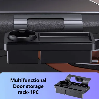 SEAMETAL Portable Car Door Cup Holder Window Drink Bottle Holder Stand Phone Key Organizer Dual Slot ☀0323x