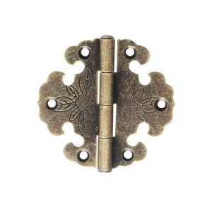 10Pieces Decorative Hinge Antique Hardwar Fashion Light Duty Round Hinges with Flower Pattern for Barn Doors Wardrobes