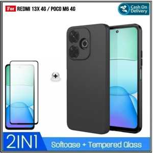 Paket 2in1 Full Case Xiaomi Redmi 13x 4G 12 4G 2023 9 4G 2020 Soft Casing Premium Free Tempered Glass
