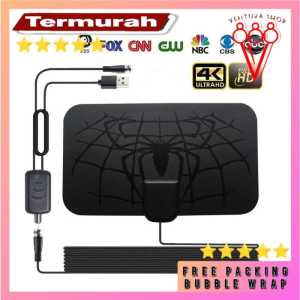 Promo ANTENA TV DIGITAL INDOR DVB-T2 HIGH GAIN 25DB BONUS PENGUAT SIGNAL TFL-D146