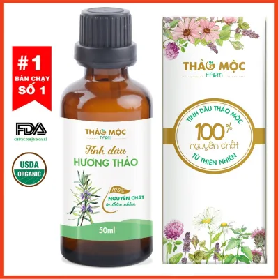 Tinh dầu Hương Thảo (Rosemary) Thảo Mộc nguyên chất 100% từ thiên nhiên thơm phòng xông phòng đuổi muỗi thư giản cải thiện trí nhớ