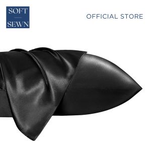 Soft Sewn 2-in-1 Satin Pillowcase Cover | Faux Silk with Envelope Closure | 20x30 20x36 inches