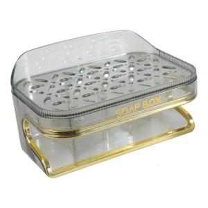 Soap Rack No Drilling Wall Mounted Double Layer Soap Holder Soap Sponge Dish Bathroom Accessories Selfs Adhesive